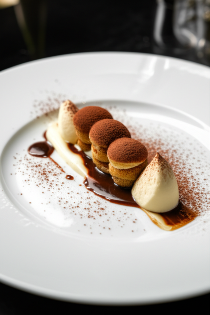 Deconstructed tiramisu dessert